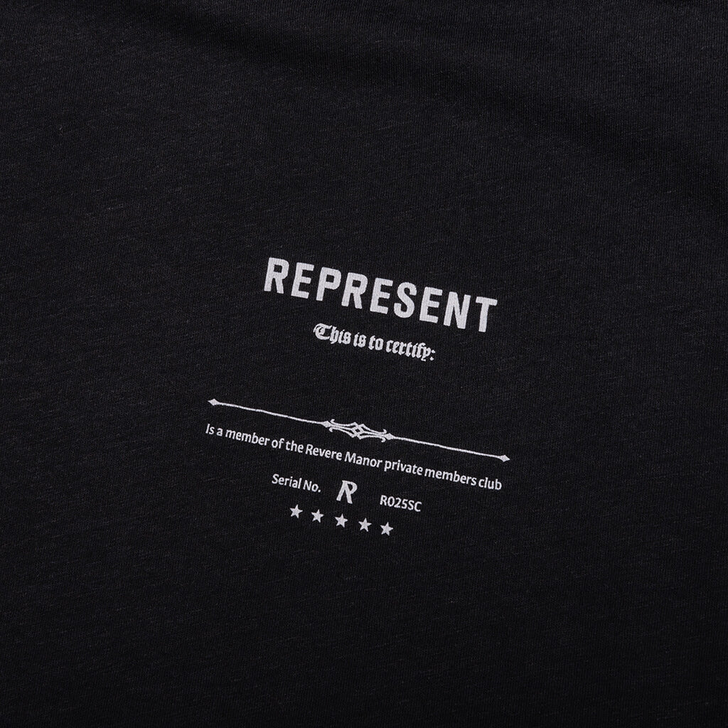 Revere Manor T-Shirt - Stained Black