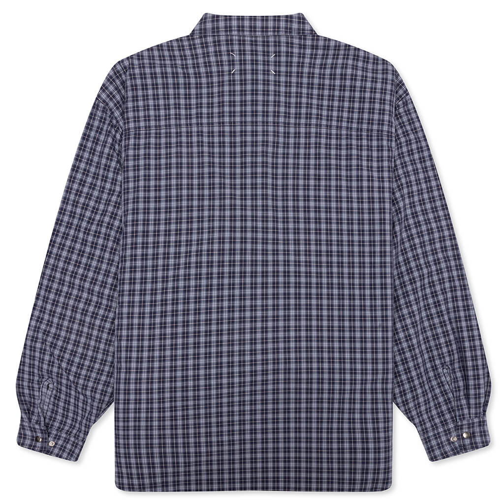 Reversible Padded Shirt - Blue/Grey Check