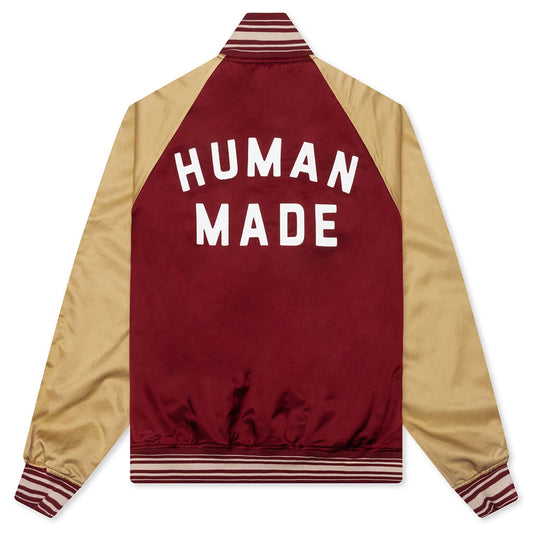 Reversible Satin Jacket - Burgundy