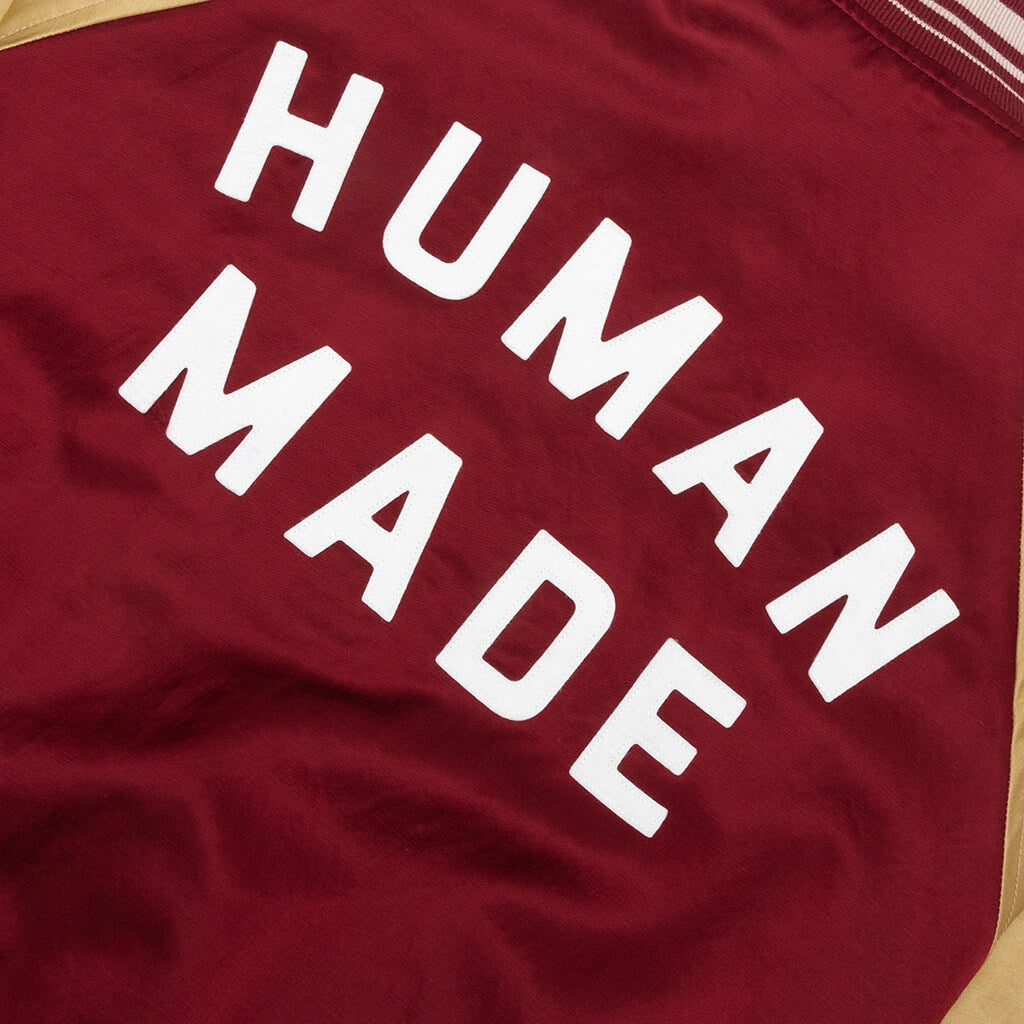 Reversible Satin Jacket - Burgundy