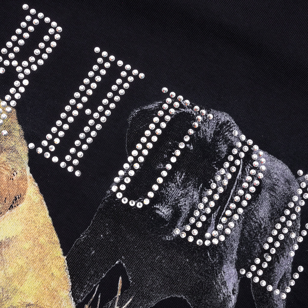 Rhinestone Hunting Dog Tee - Vintage Black