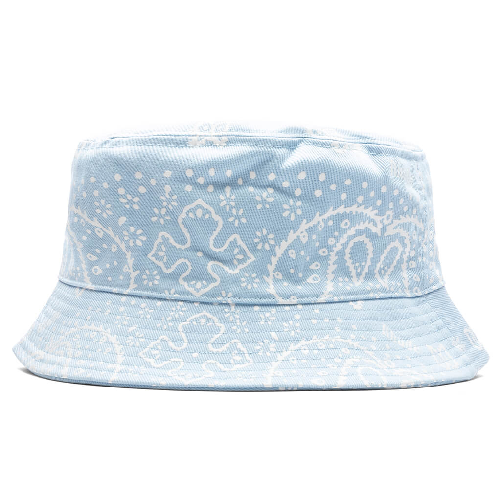 Bandana Canvas Bucket Hat - Blue/White