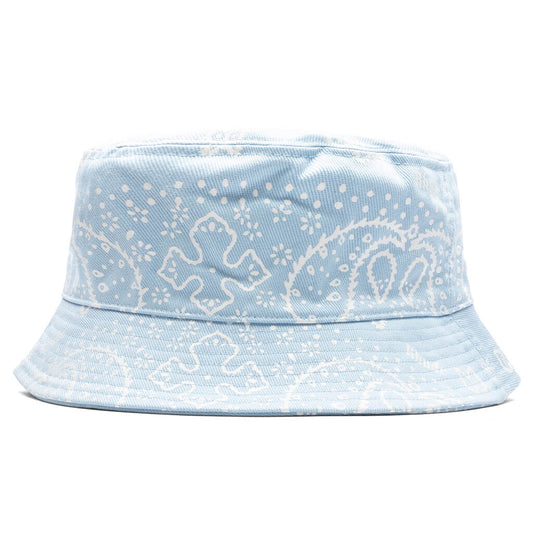 Bandana Canvas Bucket Hat - Blue/White