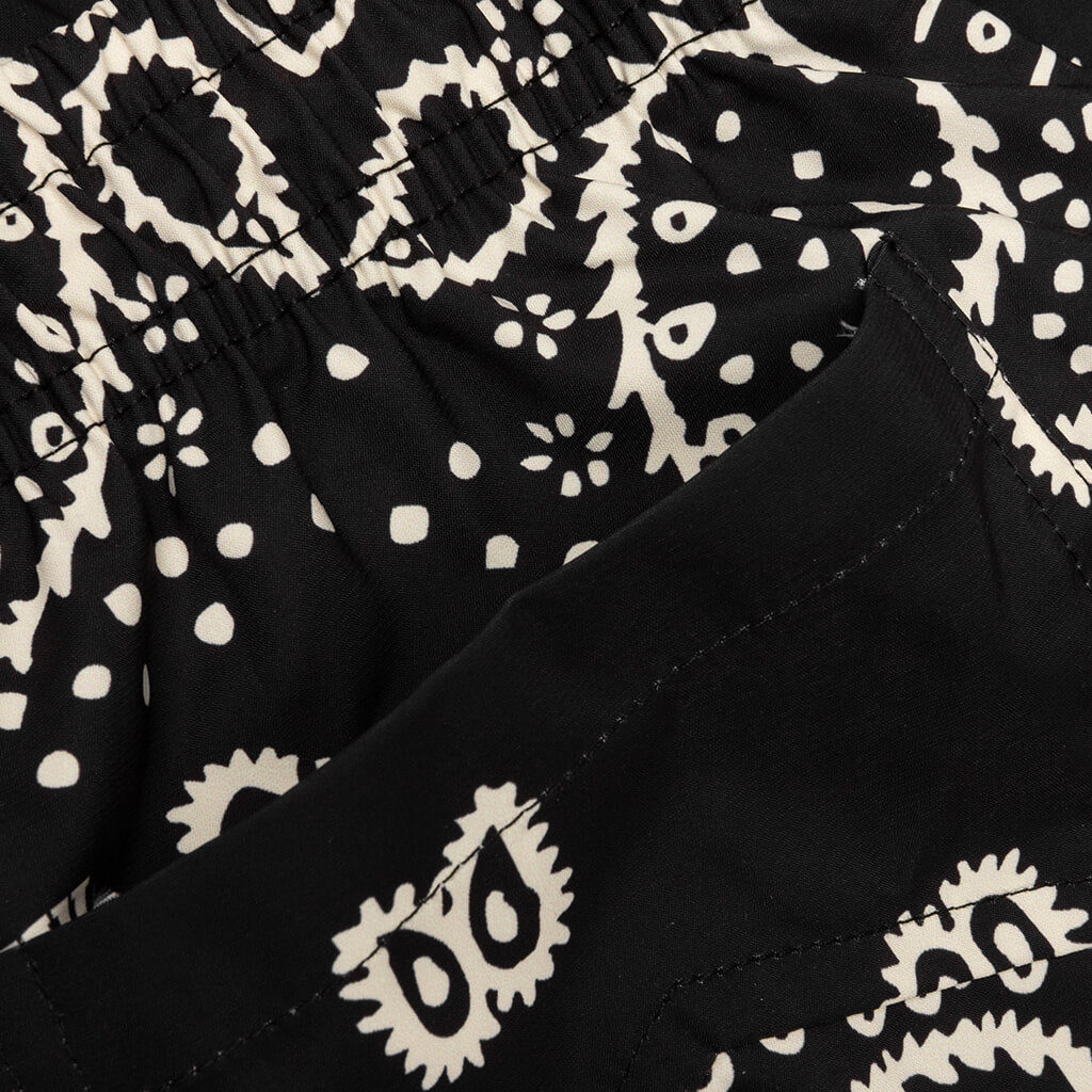 Bandana Print Swim Short - Black/White