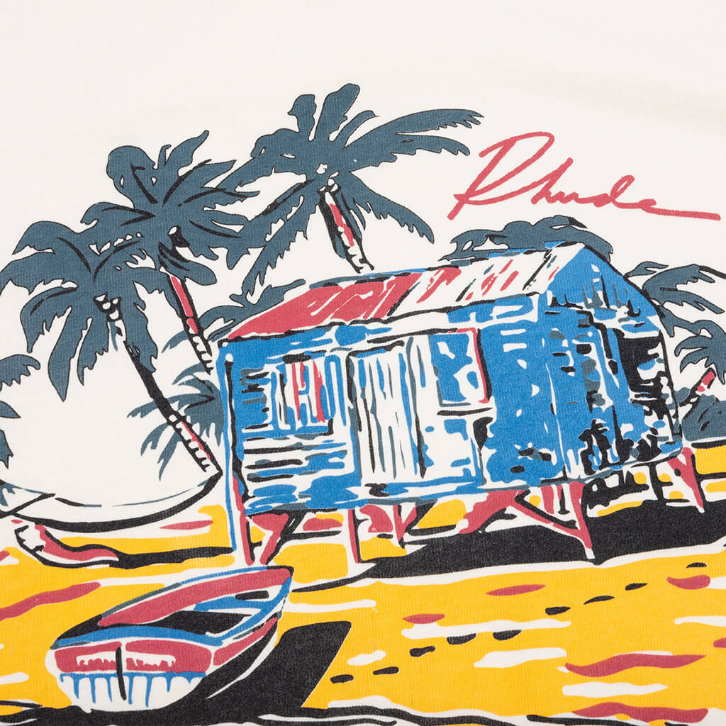 Rhude Beach-Side Tee - Vintage White