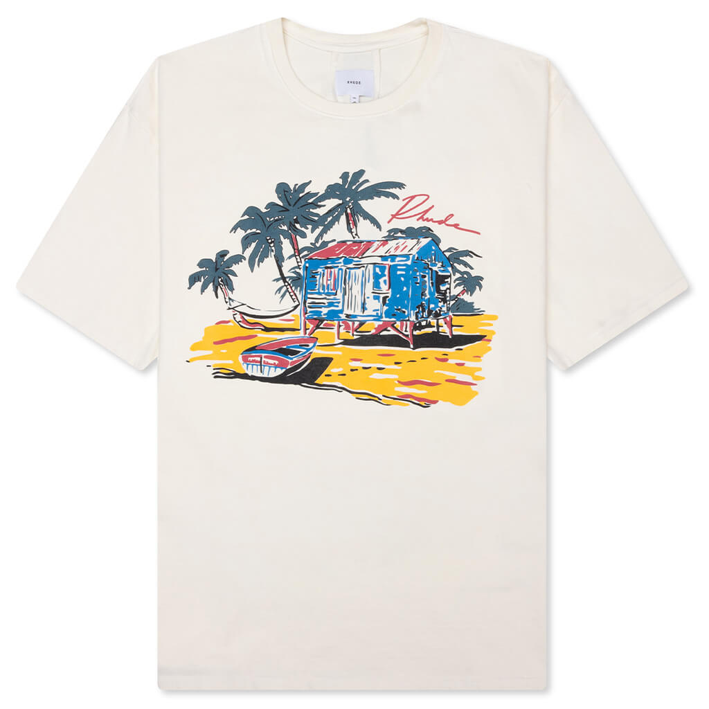 Rhude Beach-Side Tee - Vintage White