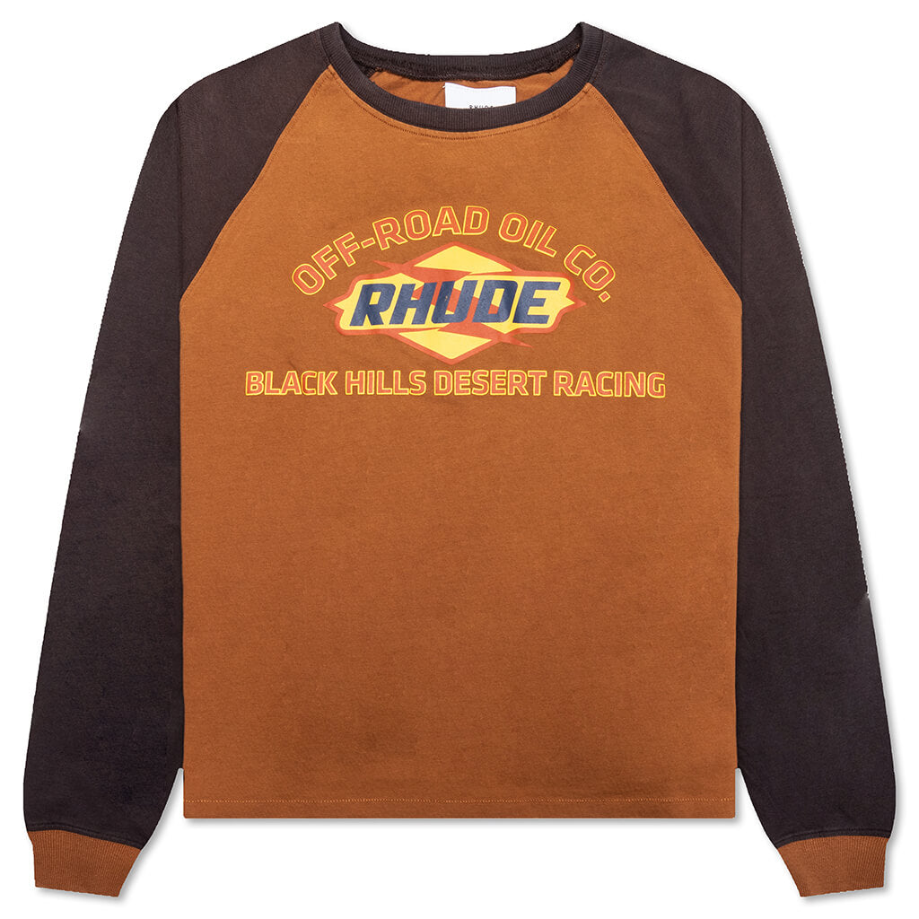 Black Hills L/S Raglan Sweatshirt - Camel/Black