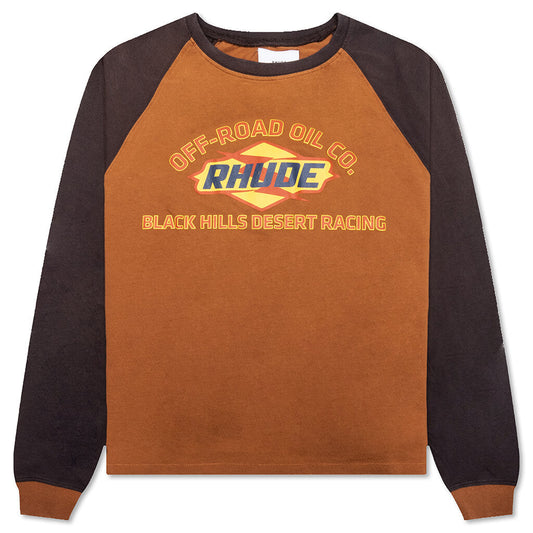 Black Hills L/S Raglan Sweatshirt - Camel/Black