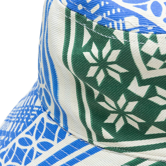 Card Print Bucket Hat - Forest Green