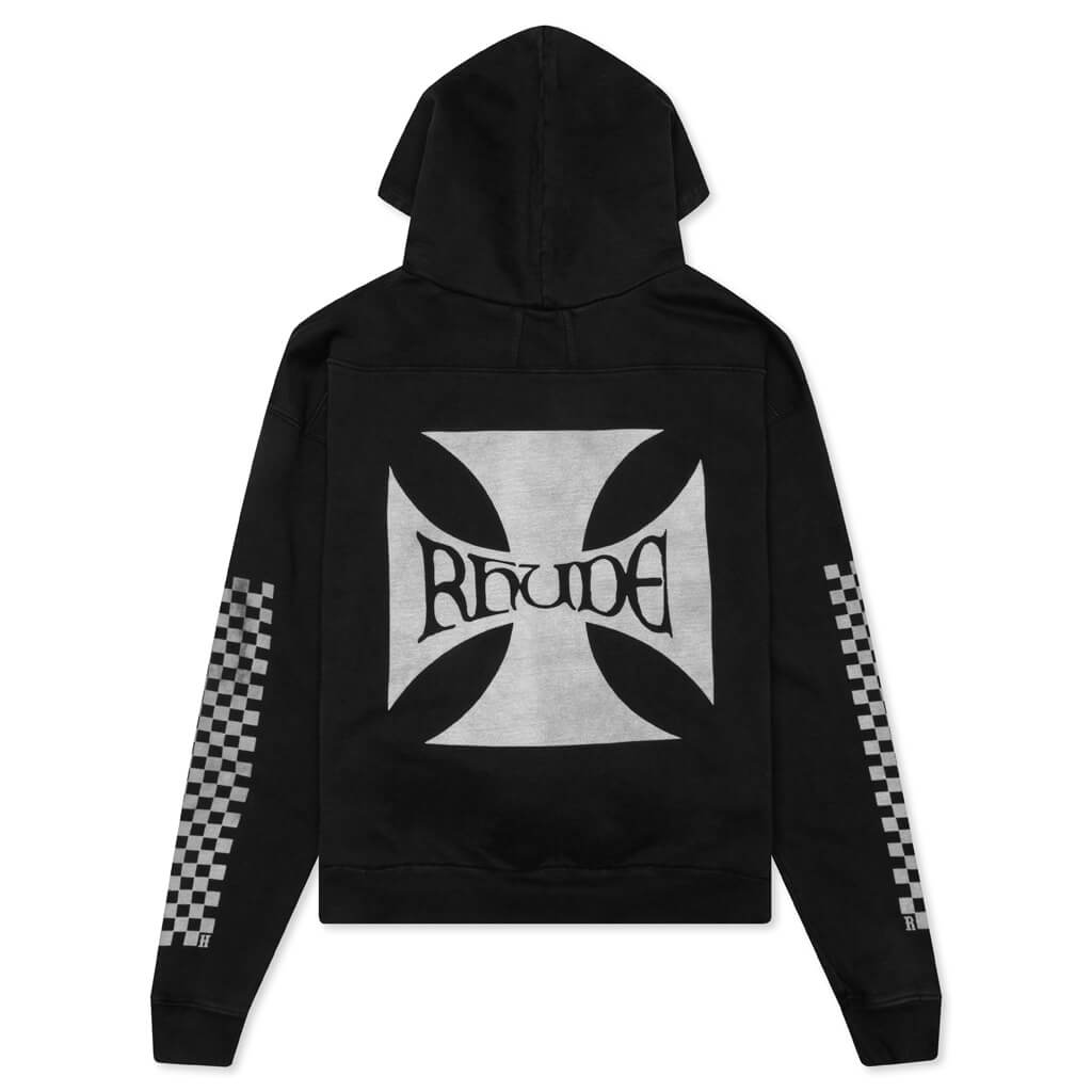 Classic Checker Hoodie - Black