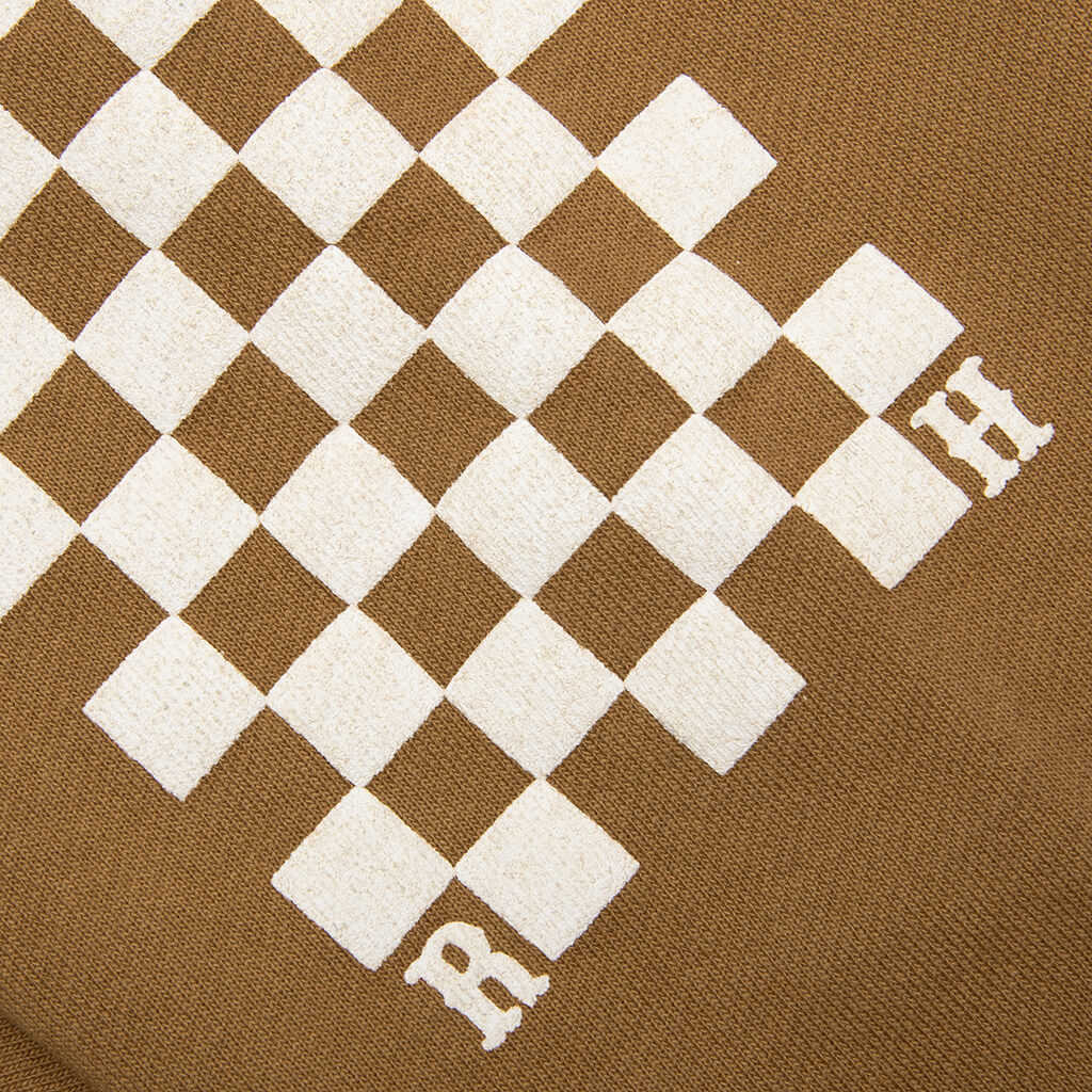 Classic Checkers Graphic Crewneck - Tan