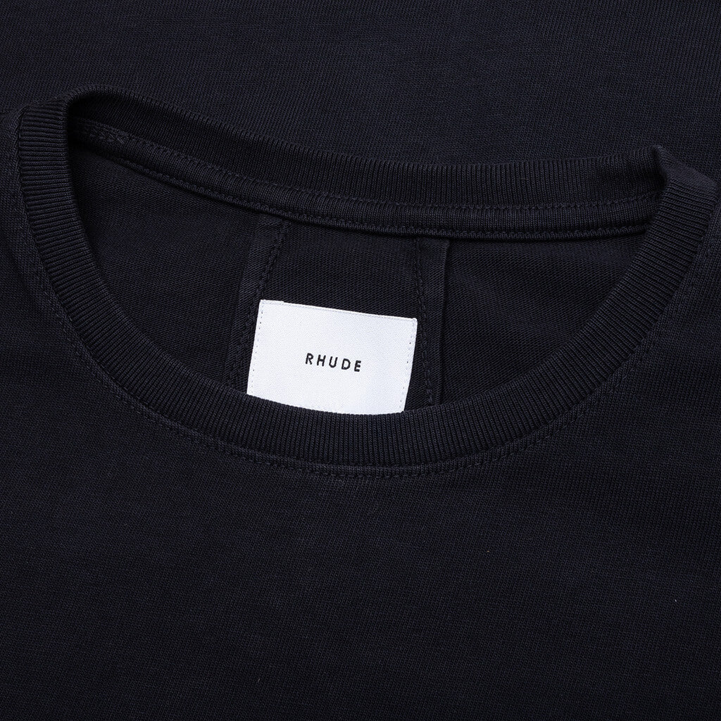 Rhude Cross Logo L/S Tee - Vintage Black