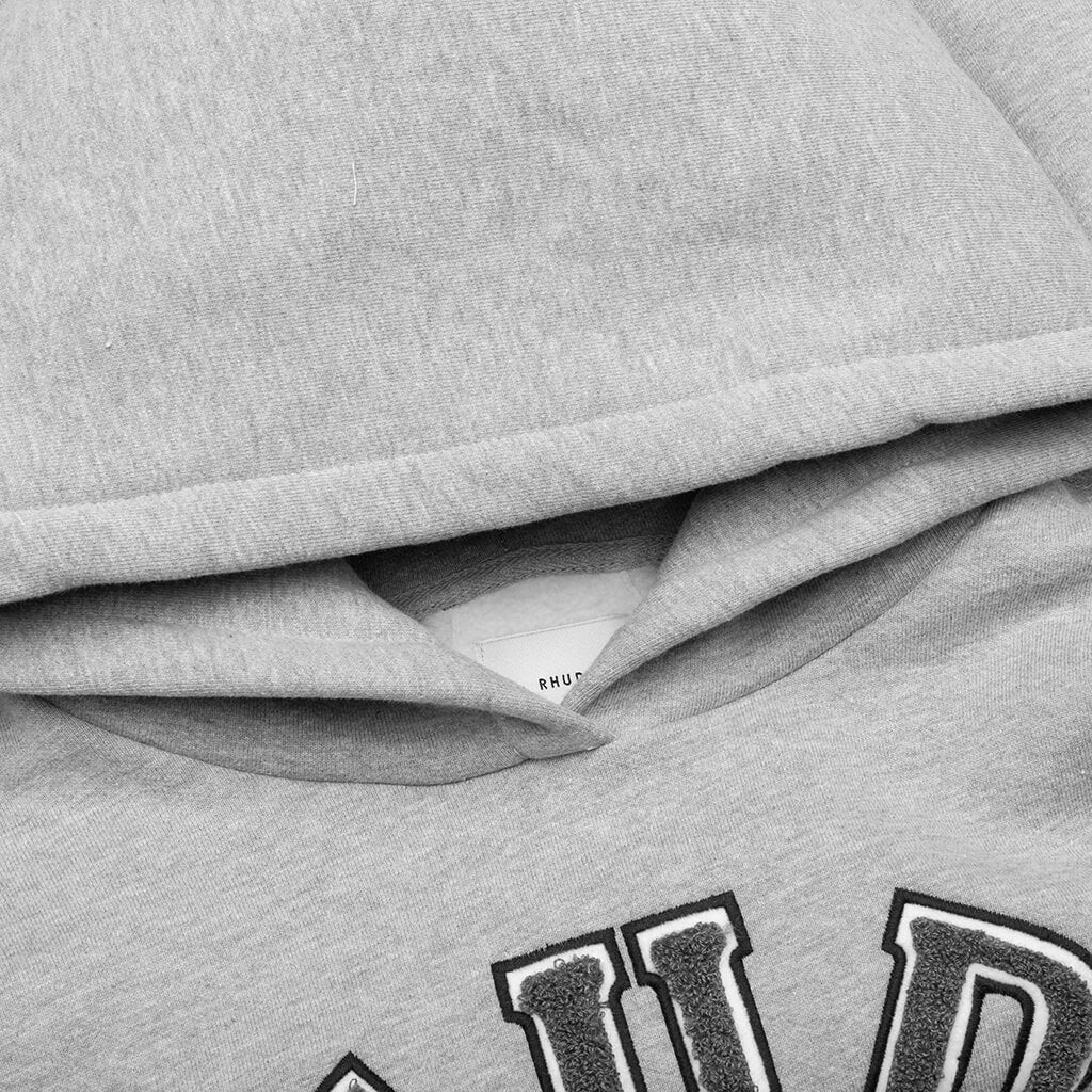 Rhude French Riviera Patch Hoodie - Heather Gray