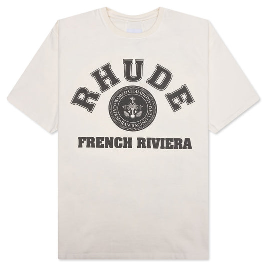 Rhude French Riviera Tee - Vintage White