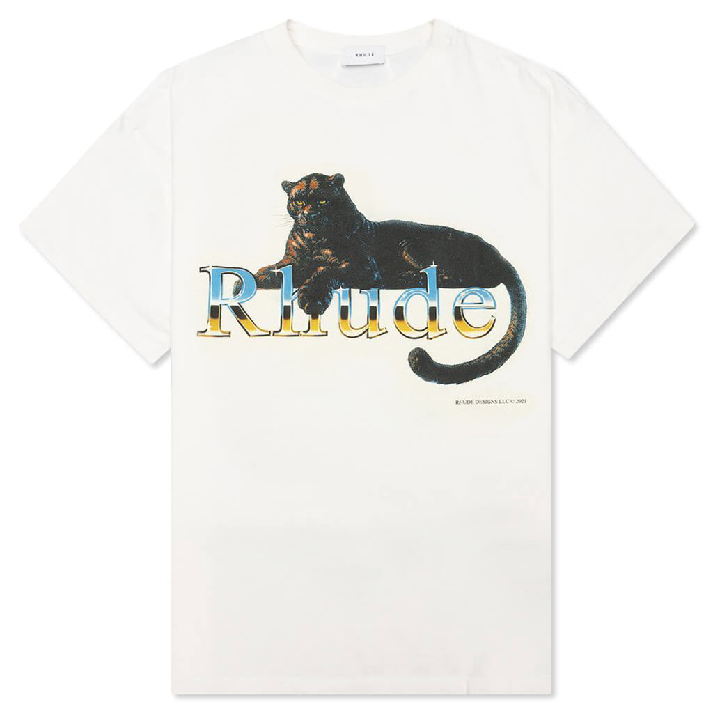 Leopard Tee - White