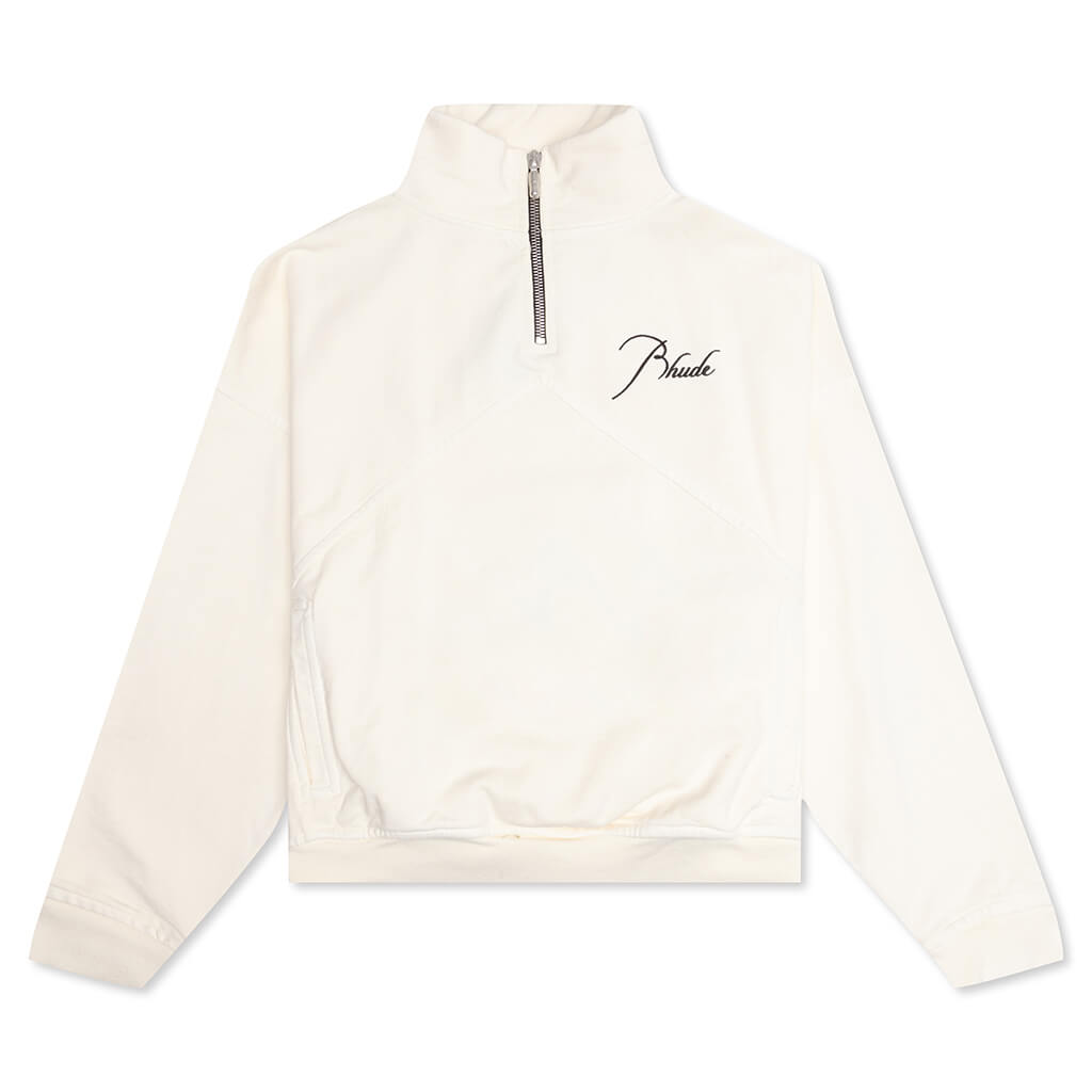Quarter Zip - Vintage White/Black