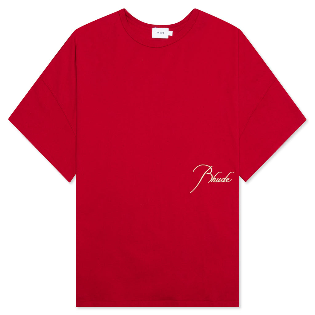 Reverse Tee - Cherry Red
