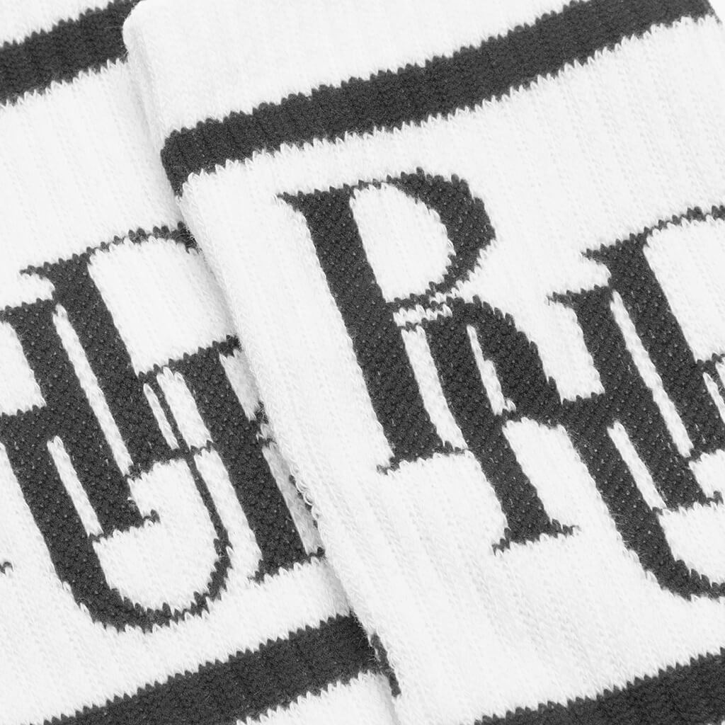 Scramble Logo Sock - White/Black