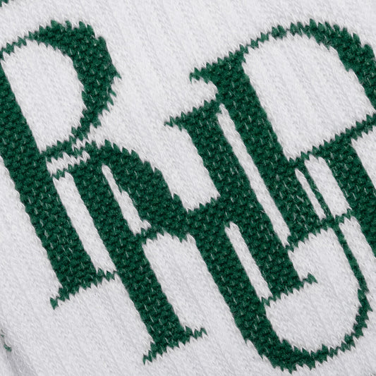 Scramble Logo Sock - White/Forest Green