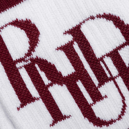 Scramble Logo Sock - White/Maroon