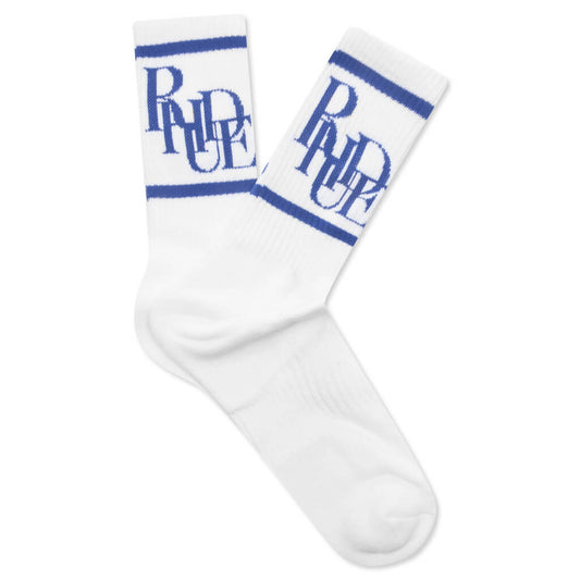 Scramble Logo Sock - White/Royal