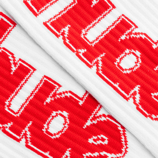 Rhude Ski Club Sock - White/Red