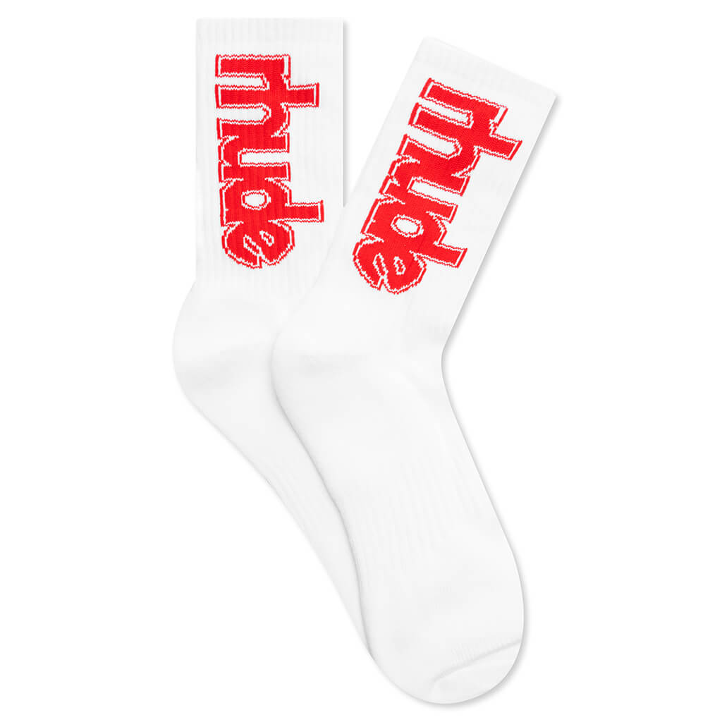 Rhude Ski Club Sock - White/Red