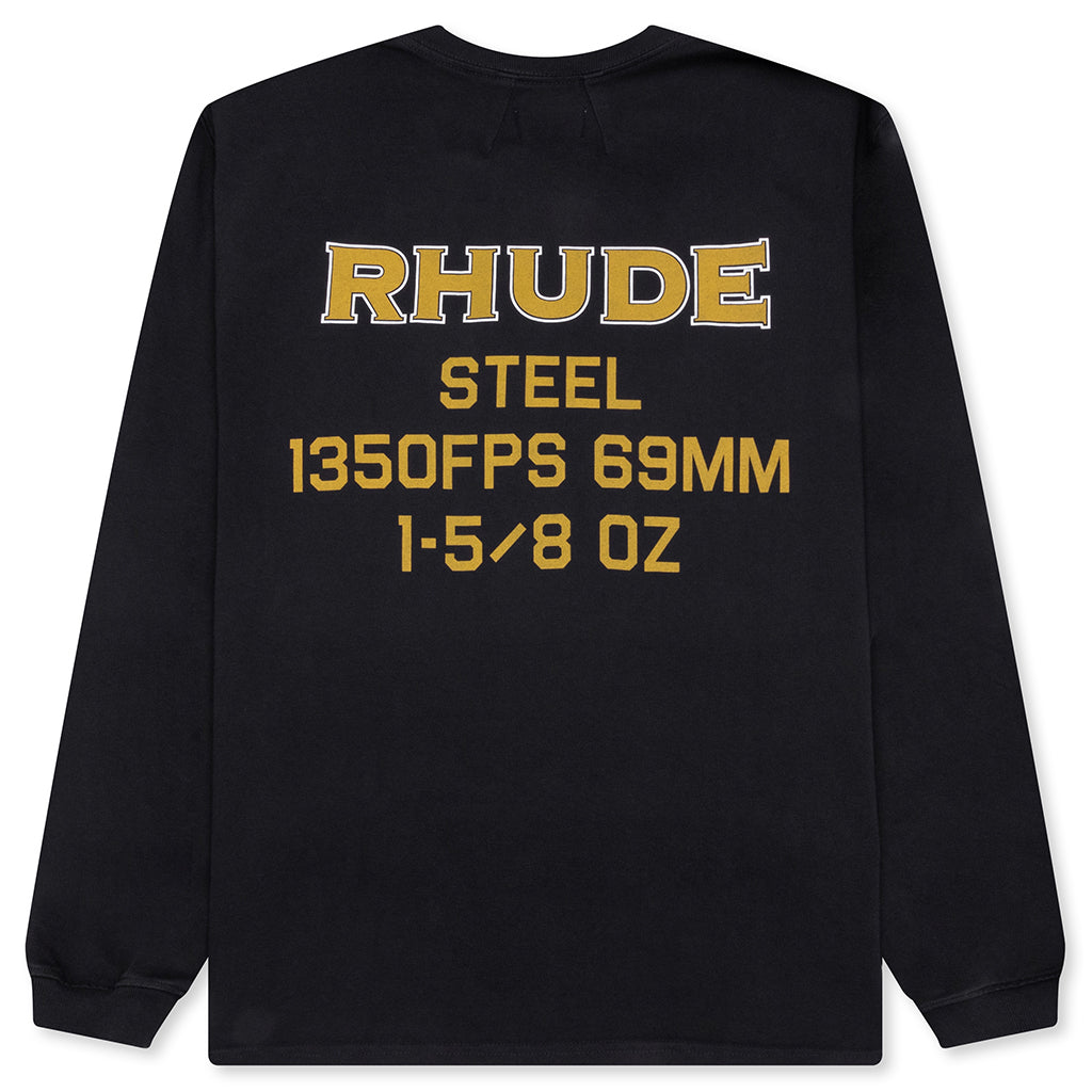 Rhude Steel L/S Tee - Vintage Black