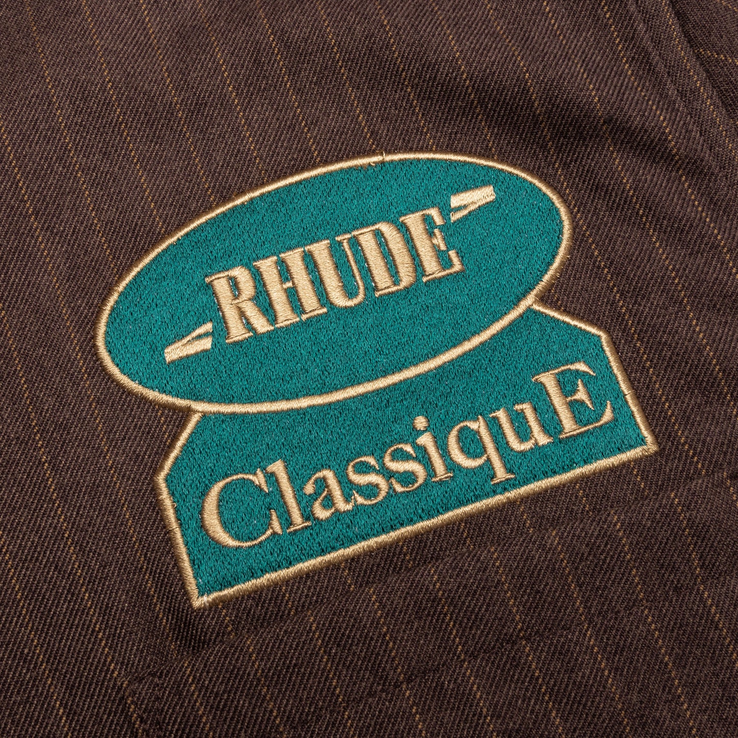Twill Stripe Mechanic Shirt - Brown/Tan