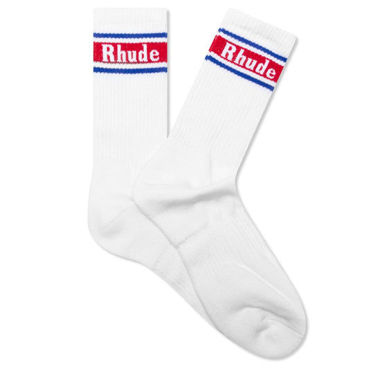 Vintage Logo Sock - White/Red/Blue