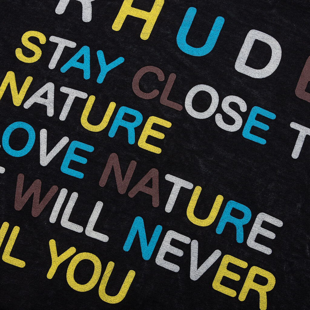 Wolf In Nature Graphic Crewneck - Black