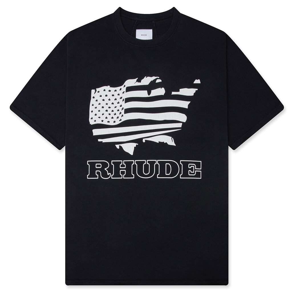 Rhude Banner Tee - Vintage Black/White