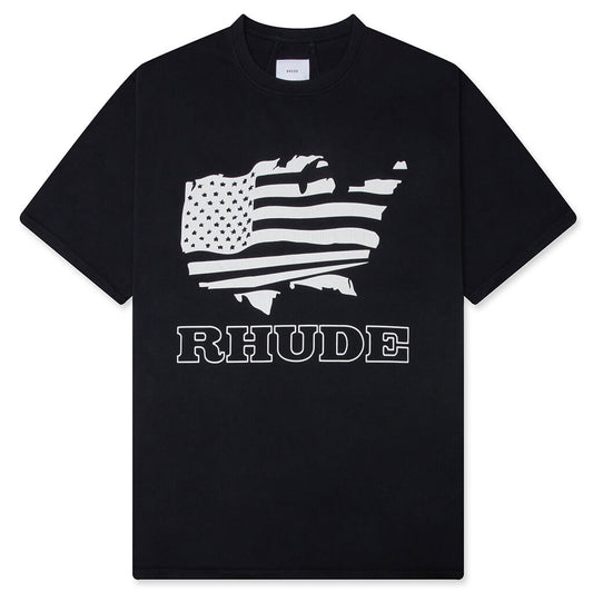 Rhude Banner Tee - Vintage Black/White
