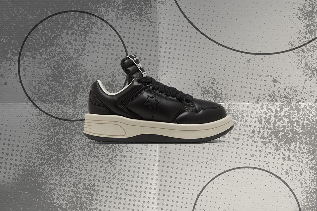 Rick Owens DRKSHDW x Converse Turbowpn Ox Leather Shoes - Black
