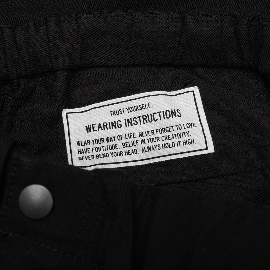 Ripstop Parachute Trousers - Black