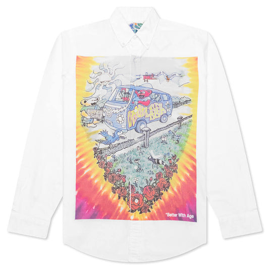 Road Trip Button-Down Shirt - White