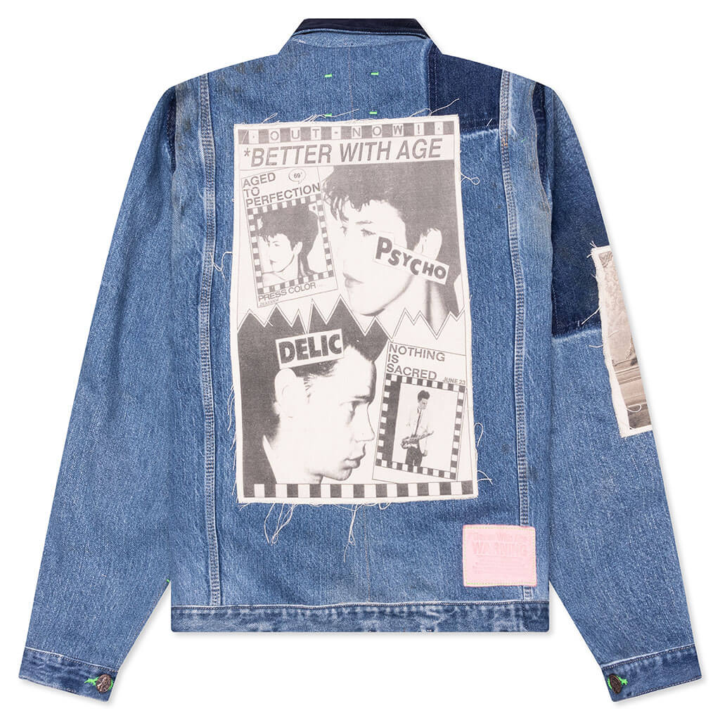 Rock City Reconstructed Denim Jacket - Indigo