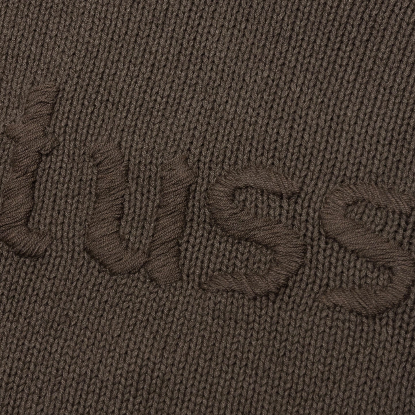 Roll V-Neck Logo Sweater - Brown