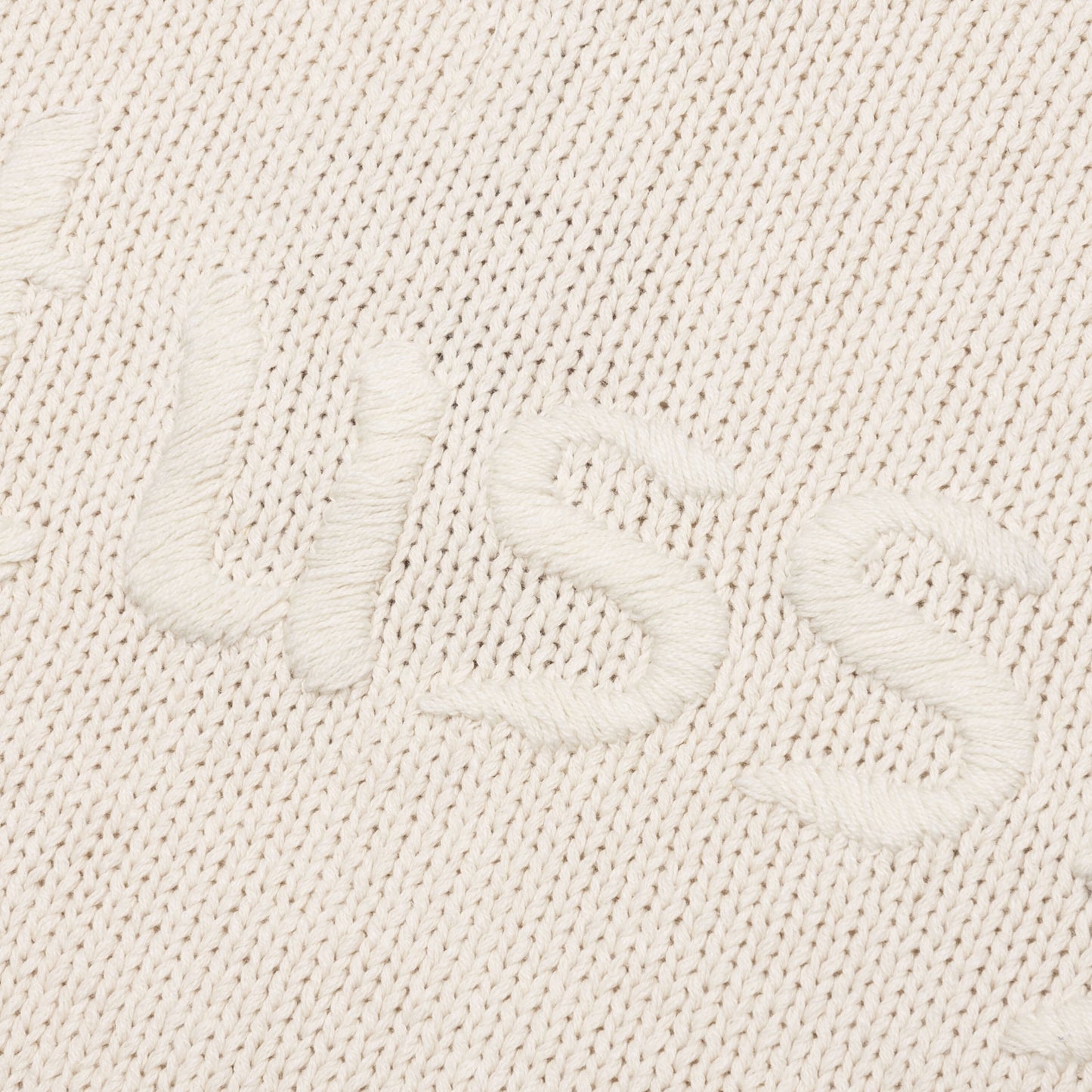Roll V-Neck Logo Sweater - Natural