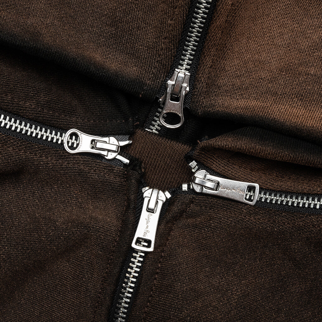 Rose Zip Hoodie - Welder Brown