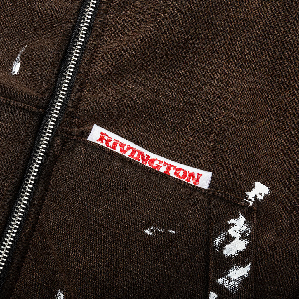 Rose Zip Hoodie - Welder Brown
