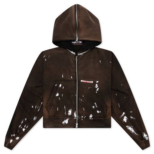 Rose Zip Hoodie - Welder Brown