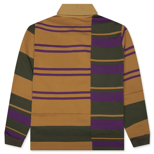 Rugger L/S Polo Shirt - Crazy Pattern Square