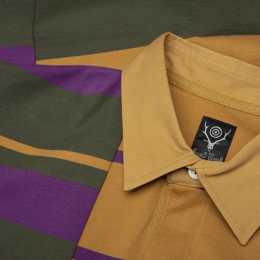 Rugger L/S Polo Shirt - Crazy Pattern Square