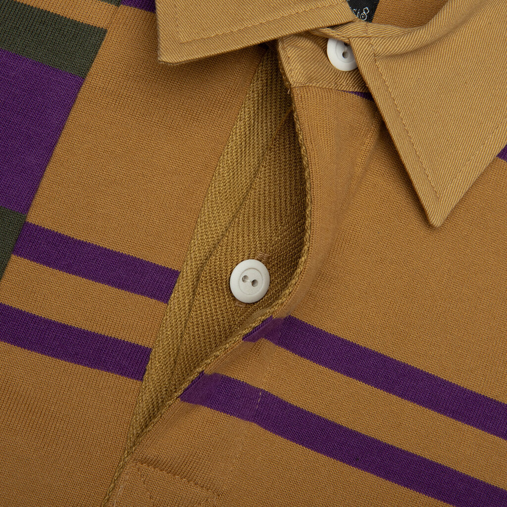 Rugger L/S Polo Shirt - Crazy Pattern Square