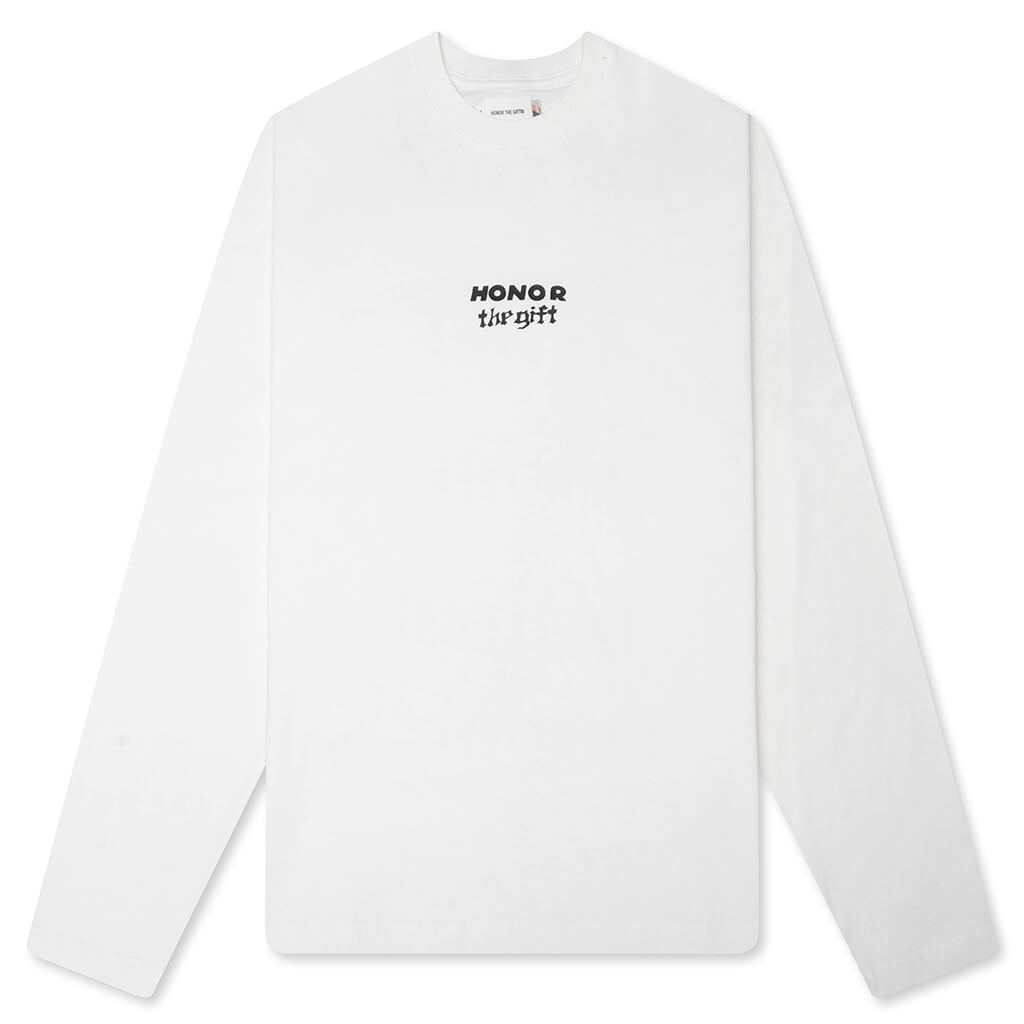 Running Shit L/S Tee - White