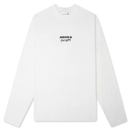 Running Shit L/S Tee - White