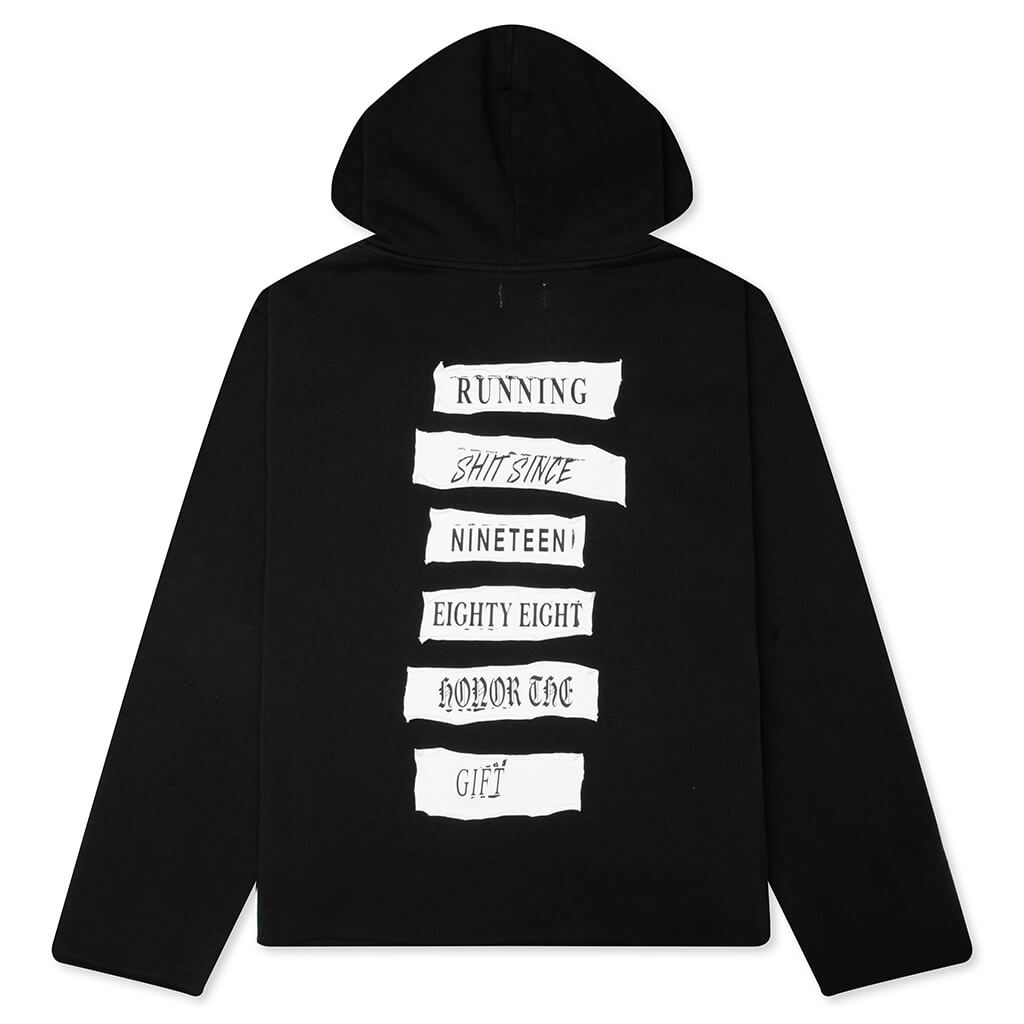 Running Shit Since 1988 Zip Hoodie - Black