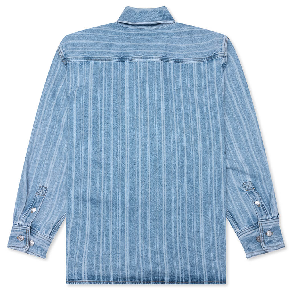 Rylan Denim Shirt Jacket - Rylan Stripe/Blue Stone Bleached