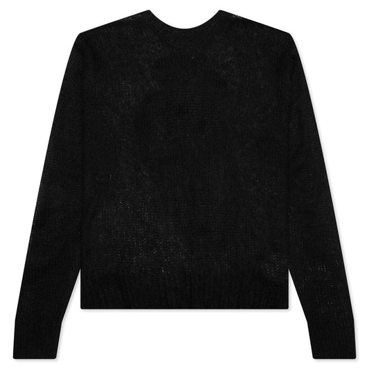 S Loose Knit Sweater - Black